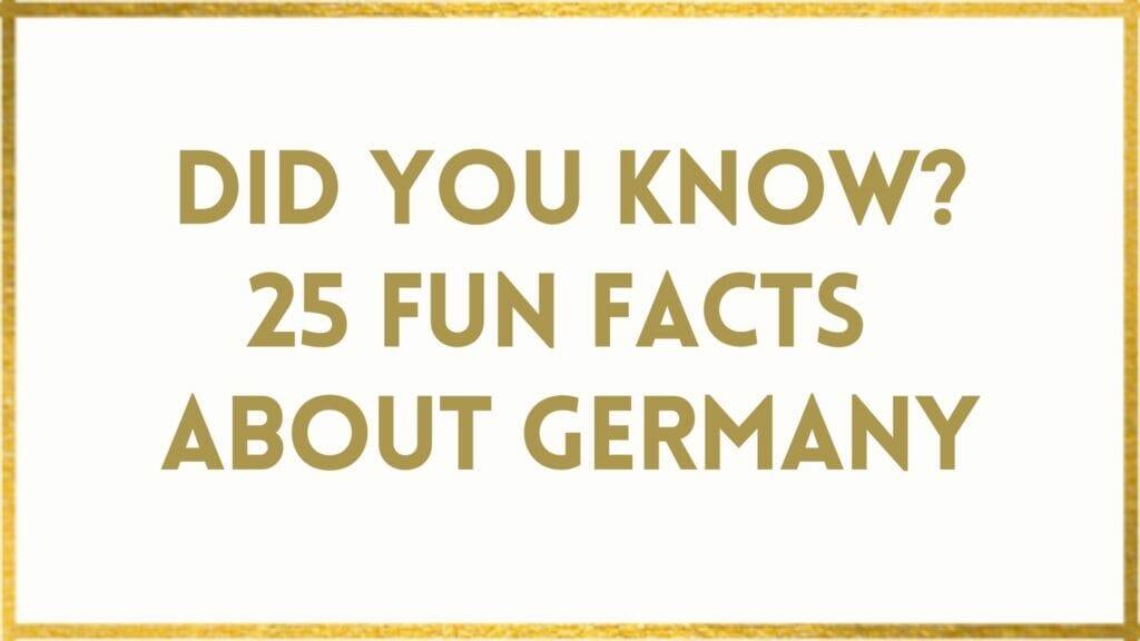 facts about Germany