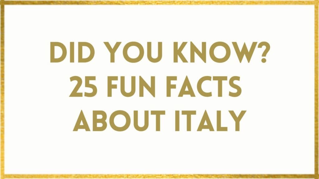 facts about Italy