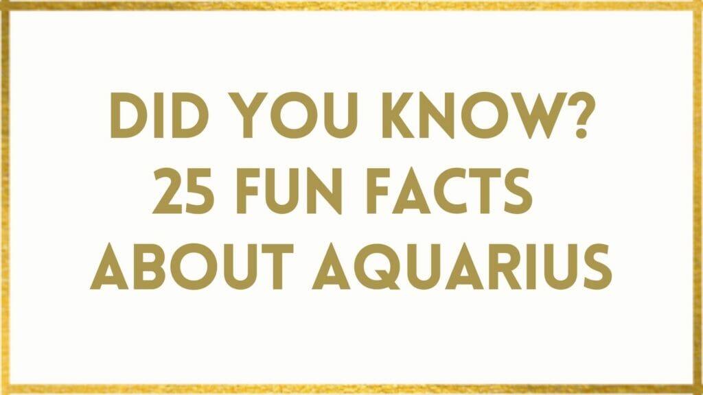 Facts About Aquarius
