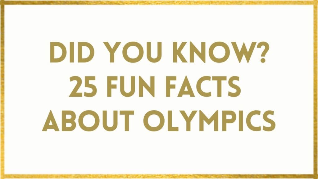 facts about Olympics