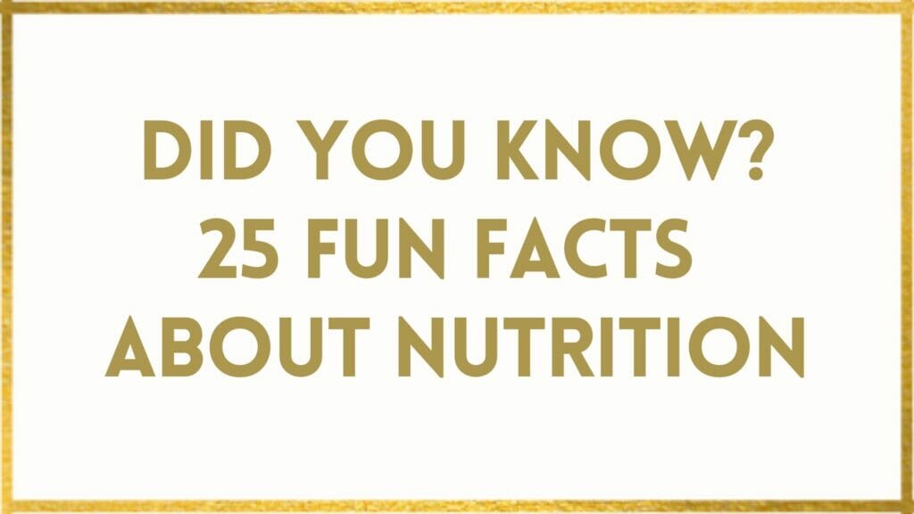 Facts About Nutrition
