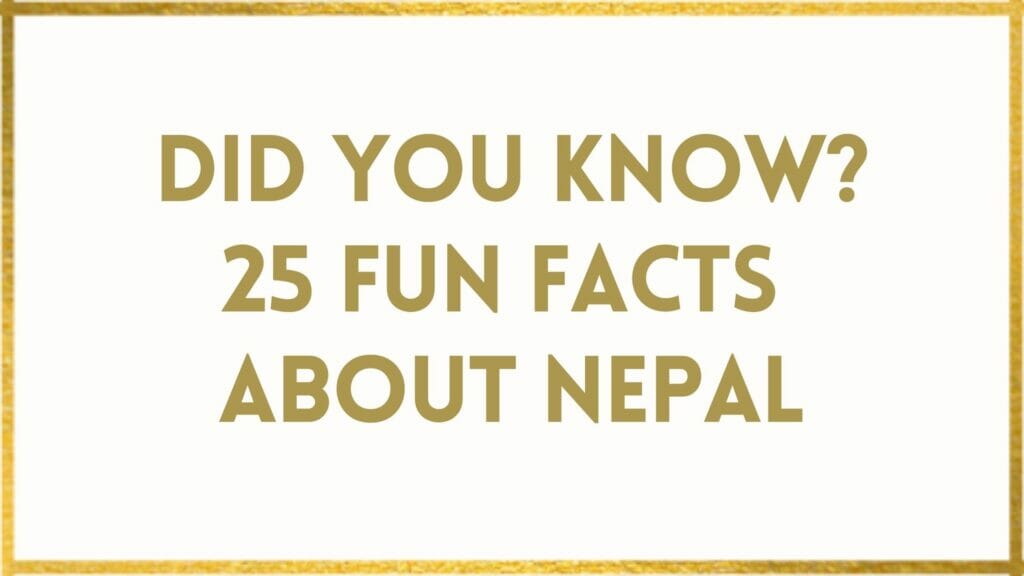 facts about nepal