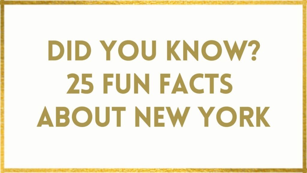facts about new york