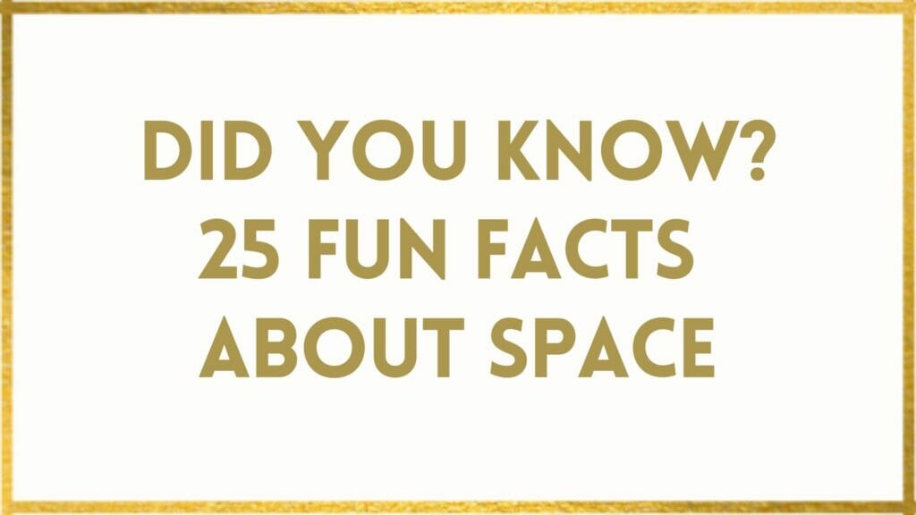 facts about space