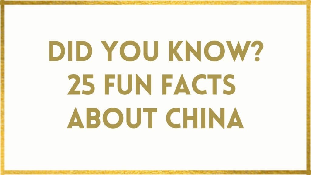 facts about China